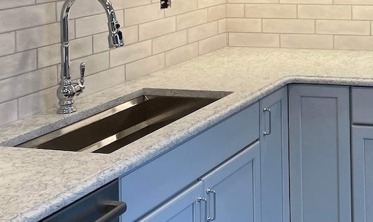 New plumbing sink fixtures installed in Elgin IL bathroom by Fox Valley Plumbing